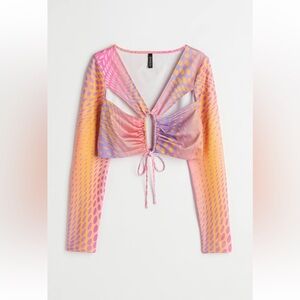 Multicolor Cut-Out Crop Top